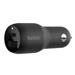 Belkin BOOSTCHARGE 37W Car Charger Dual with PPS, Black