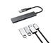 KOPPLEN 4-Port Ultra Slim USB 3.0 Hub | 3* USB3.0 + 1*USB-C | HUB-USB04SGR | Space Grey