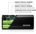 ADATA P12500D 12500mAh Power Bank with LED Display - Black