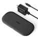 Choetech 18W 5 Coils Dual Fast Wireless Charger | QC3.0 Adapter & 100cm Cable | Black