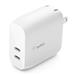 Belkin WCB006dqWH BoostCharge 40W Dual USB-C PD Wall Charger