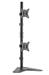 Brateck 17"-32" Vertical Dual-Monitor Steel Articulating Monitor Mount | Vesa 100x100,75x75 | Max Load 9KG Per Arm | Matte Black.