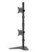 Brateck 17"-32" Vertical Dual-Monitor Steel Articulating Monitor Mount | Vesa 100x100,75x75 | Max Load 9KG Per Arm | Matte Black.(Open Box)