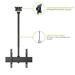 KANTO CM600 Full Motion Ceiling TV Mount for 37" to 70" TVs - Black