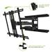 KANTO PDX680 Full Motion TV Wall Mount for 39-inch to 80-inch TVs, Black