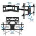 Mount-It! MI-392 Dual Arm TV Wall Mount with Extra Long Extension, fits TVs with VESA pattern from 100x100mm to 800x400mm, screens up to 90"