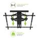 Kanto PMX800 Pro Series Full Motion TV Wall Mount with Adjustable Horizontal Offset for 55" - 120" TVs-Black