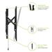 Kanto TE300SG Extendable Tilting Outdoor Weatherproof Locking TV Wall Mount for 45” to 100” TVs-Black