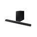 SAMSUNG 2.1ch Soundbar 300W with wireless Subwoofer, Bluetooth, Wireless surround ready, Dolby Audio, Bass Boost mode, Adaptive Sound Lite, One Remote Control, Game Mode (HW-A450)
