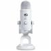 BLUE Yeti Microphone (Whiteout) | 16-Bit/48 kHz Resolution | 4 Selectable Polar Patterns | 1/8" Headphone Monitoring Jack | Instant Mute(Open Box)