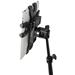 GATOR FRAMEWORKS GFW-UTL-TBLTMNT - Tray with Microphone Stand Mount | Adjusts to Fit Most Tablets | Landscape/Portrait Mode | Multi-Angle Viewing | Threads onto Most Mic Stands