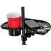 GATOR FRAMEWORKS GFW-MICACCTRAY Microphone Stand Accessory Tray, Black | with drink holder