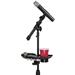 GATOR FRAMEWORKS GFW-MICACCTRAY Microphone Stand Accessory Tray, Black | with drink holder