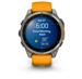 Garmin fenix 8 – 47 mm, AMOLED Sapphire, Titanium with Spark Orange/Graphite Silicone Band