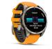 Garmin fenix 8 – 47 mm, AMOLED Sapphire, Titanium with Spark Orange/Graphite Silicone Band