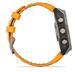 Garmin fenix 8 – 47 mm, AMOLED Sapphire, Titanium with Spark Orange/Graphite Silicone Band