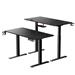 iCAN Electric Height Adjustable Desk, 120*60*73-118cm, 16mm Wooden Tabletop, Memories & Reminder, Cup Holder + Headset Holder + Cable Management , Black