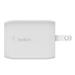 Belkin BoostCharge Pro 65W Dual USB-C GaN Wall Charger with PPS+ USB-C to USB-C Cable (WCH013dq2MWH-B6)