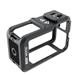 TELESIN Metal Rabbit Cage Frame for DJI OSMO ACTION 4 & 3 | Light & Sturdy | Dual Cold Shoe Mount | Vertical & Horizontal Switch | Quick-Release (OA-FMS-004)