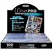 Ultra PRO Platinum Series 9-Pocket Card Sleeve Binder Page (100 Pack) | UV Protection | Lays Flat | Highest Clarity