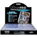 Ultra PRO Platinum Series 9-Pocket Card Sleeve Binder Page (100 Pack) | 6.35 x 8.89cm (2.5" x 3.5") Standard Size Cards | UV Protection | Lays Flat | Highest Clarity