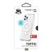 TUFF8 MAG CLEAR BACK W/ WHITE MAGNETIC CIRCLE-IPHONE 13 PRO MAX ANTI-BACTERIAL