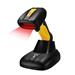 Adesso NuScan 4100B Bluetooth Antimicrobial Waterproof CCD Barcode Scanner (NUSCAN4100B) | Wireless Connectivity, 200 scan/s, 12" (304.80 mm) Scan Distance, 1D, CCD, Bluetooth, Yellow / Black Colour