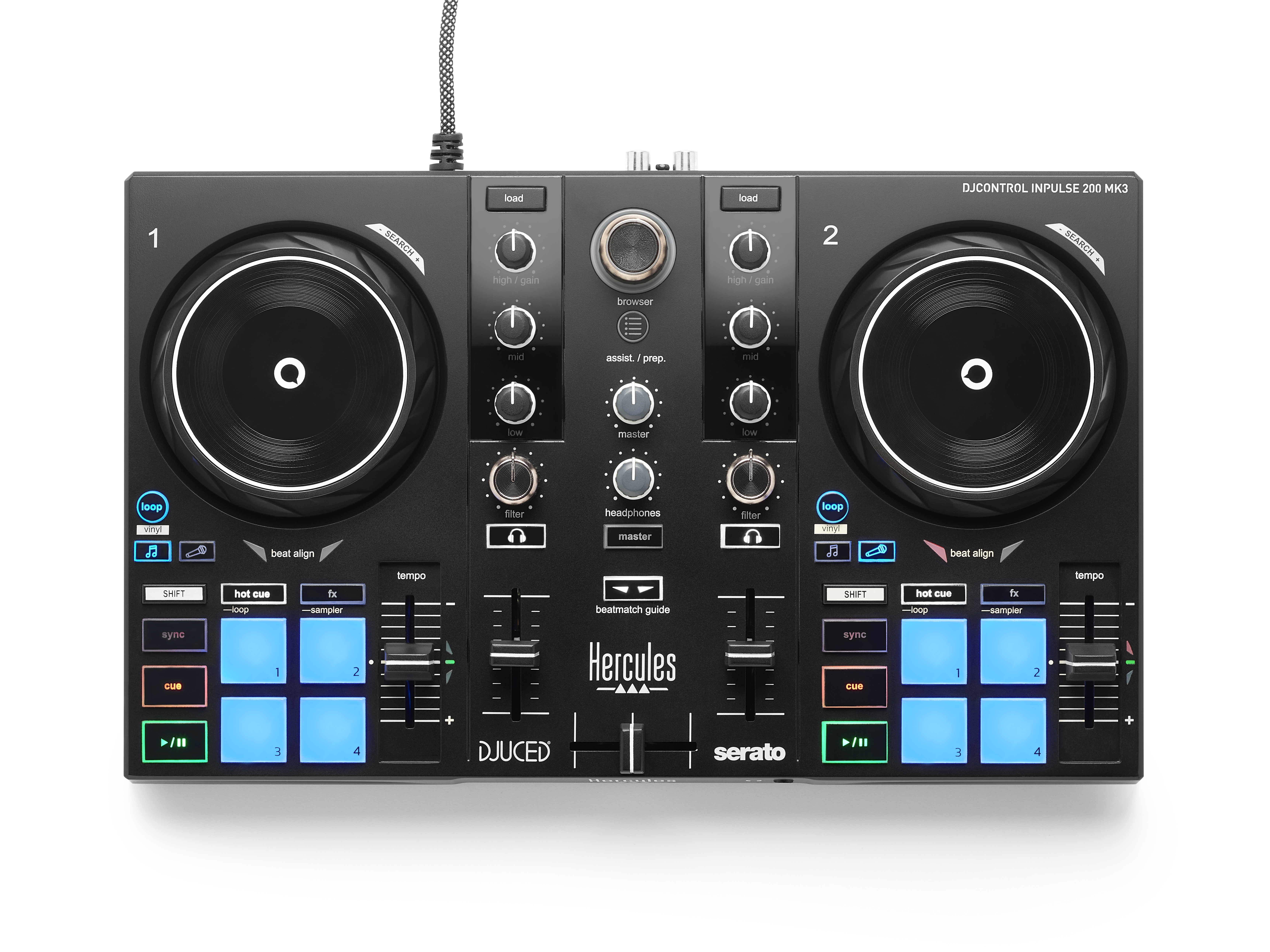 HERCULES DJControl Inpulse 200 MK3, Black