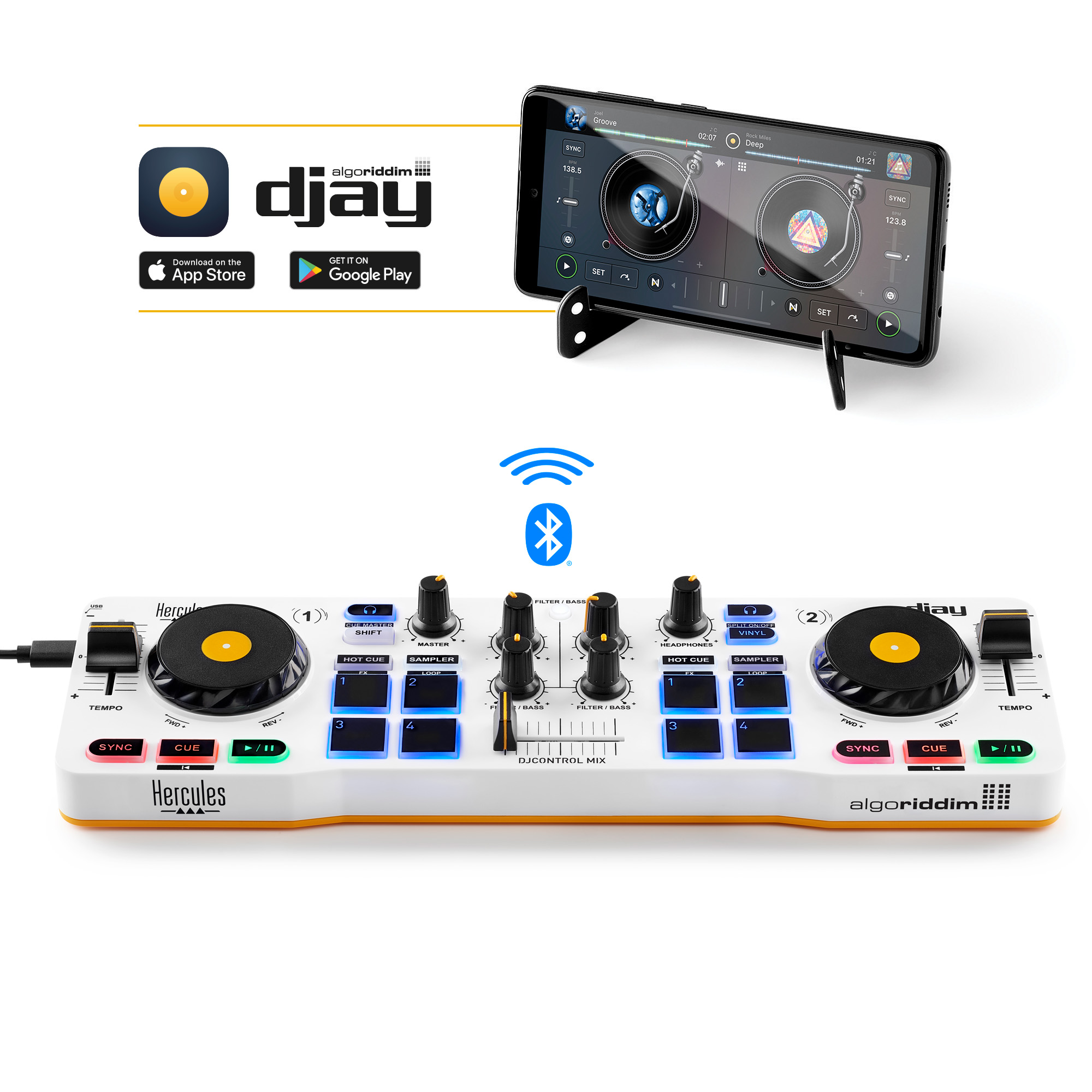 HERCULES DJControl Mix, White