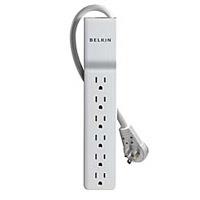 BELKIN 6-Outlet 720J Surge Protector - Rotating Plug 8 ft Cord Beige