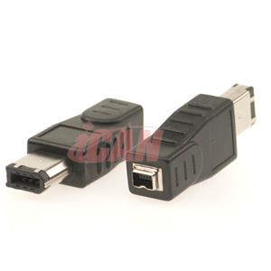 iCAN Firewire (1394) 6-pin Male/4-pin Female Adapter (ADP 1394-6M4F)