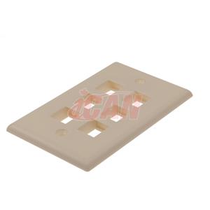 iCAN RJ45 Face Plate 6 Jack, Blanc