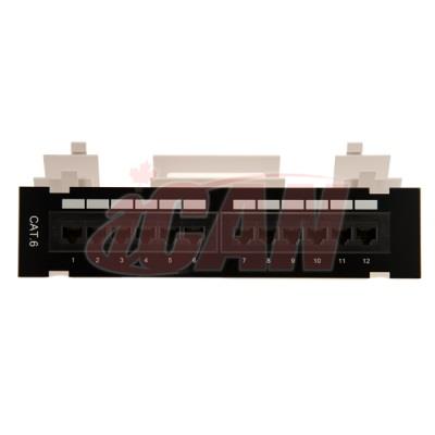 iCAN CAT6 Vertical Wall Mount 12-Port Patch Panel