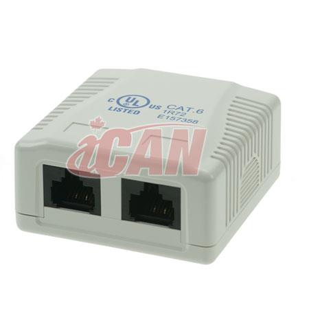 iCAN 2 Ports CAT6e Surface Box  (Wall Box)