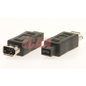 iCAN Firewire  (1394B) 9-pin Male to 6-pin Female Adapter (ADP 1394B-6F9M)