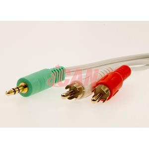 iCAN 3.5mm to RCA Male Stereo Cable - 12 ft.