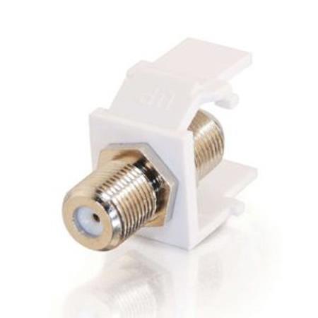 C2G SNAP-IN F-TYPE F/F KEYSTONE INSERT MODULE- IVORY (03824)