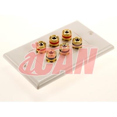 iCAN High Quality Banana Binding Post 2-Piece Inset Wall Plate