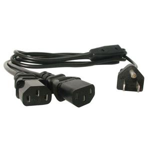 STARTECH Standard Y Computer Power Cord NEMA 5-15P to 2x C13 - 6 ft.