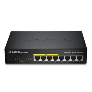 D-LINK Business (DGS-1008P) Gigabit 8-port PoE Switch with Metal Chass
