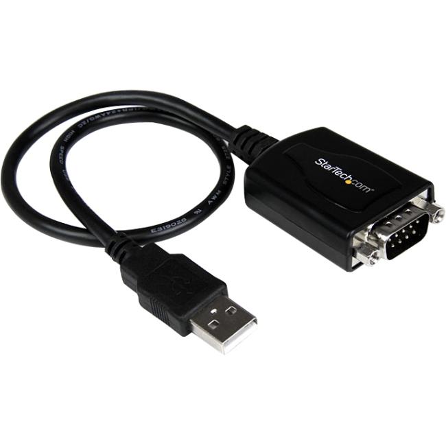 STARTECH USB to RS232 Serial DB9 Adapter Cable with COM Retention, 1ft(Open Box)