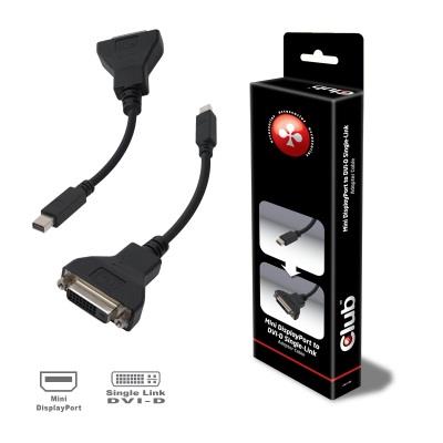 CLUB 3D Mini DisplayPort to DVI-D Single Link Adapter