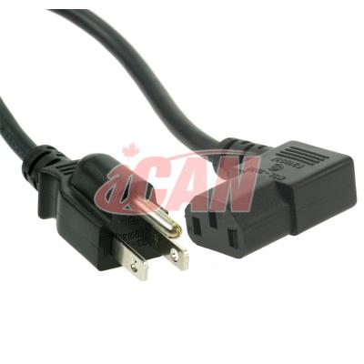 ICAN External Computer Power Cable/Cord - Right Angle - 18AWG