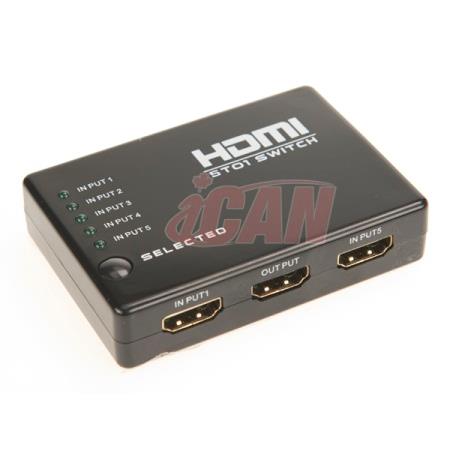 iCAN HDMI Switch 5 inputs, 1 outputs(Open Box)