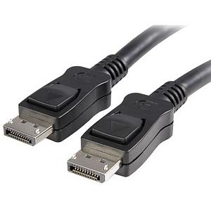 StarTech DisplayPort Cable with Latches - M/M (Black) - 50ft. (DISPLPORT50L)