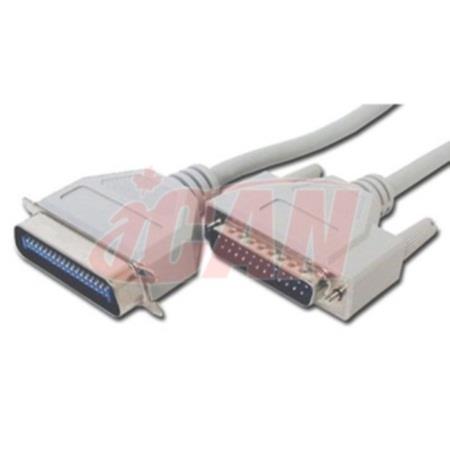 iCAN External Computer Printer Cable, DB25 Male - 25 ft.