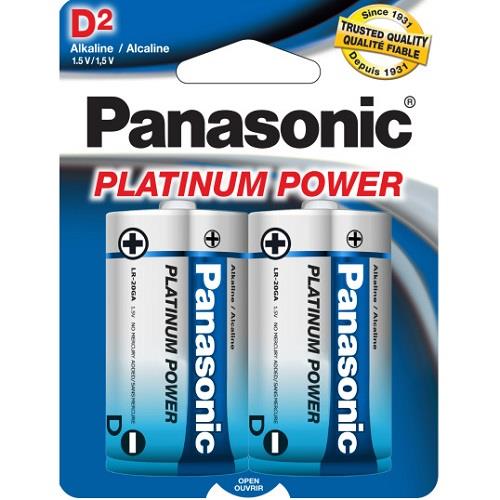 PANASONIC Platinum Power D Alkaline 2 Pack