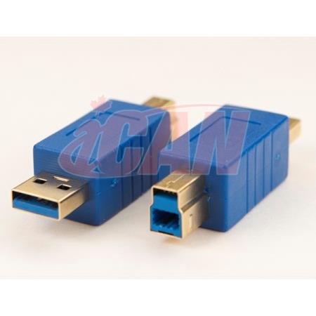 iCAN USB 3.0 SuperSpeed A Male to B Male Male Gold-Plated Adapter (1 pack)(Open Box)