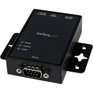 StarTech 1 Port RS232 Serial to IP Ethernet Converter / Device Server - Aluminum - 1 x Network (RJ-45) - 1 x Serial Port - Fast