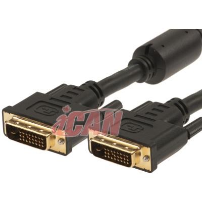 iCAN Premium 24AWG DVI to DVI (DVI-D) 24-pin M/M, 25 ft